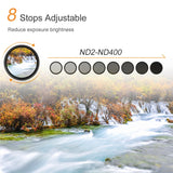 Dynamic ND2-400 Filter 52MM 58MM 62MM 67MM 72MM 77MM Slim Fader Variable ND Lens Filter Adjustable ND2 to ND400 Neutral Density - Livefree