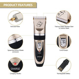 Baorun Professional Pet Dog Hair Trimmer Animal Grooming Clippers Cat Cutter Machine Shaver Electric Scissor Clipper 110-240V AC - Livefree