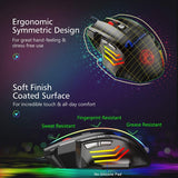 Ergonomic Wired Gaming Mouse LED 5500 DPI USB Computer Mouse Gamer RGB Mice X7 Silent Mause With Backlight Cable For PC Laptop - Livefree