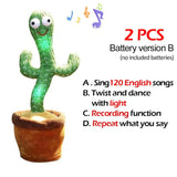 Lovely Talking Toy Dancing Cactus Doll Speak Talk Sound Record Repeat Toy Kawaii Cactus Toys Children Kids Education Toy Gift - Livefree