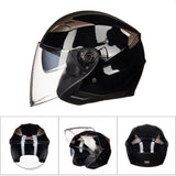 Motorcycle Helmet Double Lens Moto Helmet Open Face Scooter Racing Helmet Casco Moto Capacete Casque Scooter Motorbike Helmet - Livefree