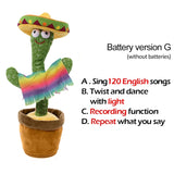 Lovely Talking Toy Dancing Cactus Doll Speak Talk Sound Record Repeat Toy Kawaii Cactus Toys Children Kids Education Toy Gift - Livefree