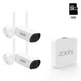 Zoohi Wireless Mini NVR 3MP Wifi Camera Set Surveillance Video System Sound Record Home Outdoor Security Camera System