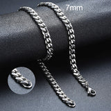 Vnox Cuban Chain Necklace for Men Women, Basic Punk Stainless Steel Curb Link Chain Chokers,Vintage Gold Tone Solid Metal Collar - Livefree