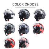 Motorcycle Helmet Double Lens Moto Helmet Open Face Scooter Racing Helmet Casco Moto Capacete Casque Scooter Motorbike Helmet - Livefree