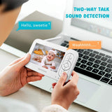 HeimVision HM136 Baby Sleep Monitor with Camera 720P Video 5 Inch LCD Screen Nanny Security Night Vision Temperature Camera - Livefree