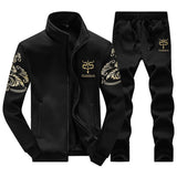New Winter Tracksuits Men Set Thick Fleece Hoodies+Pants Suit Zipper Hooded Sweatshirt Sportswear Set Male Hoodie Sporting Suits - Livefree
