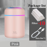 Portable 300ml Electric Air Humidifier Aroma Oil Diffuser USB Cool Mist Sprayer with Colorful Night Light for Home Car - Livefree
