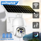 Solar Security Camera WiFi 1080P HD Outdoor Rechargeable Battery Wireless PTZ IP Camera PIR Motion Detection Surveillance CCTV - Livefree