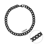 Jiayiqi 3-11 mm Men Chain Bracelet Stainless Steel Curb Cuban Link Chain Bangle for Male Women Hiphop Trendy Wrist Jewelry Gift - Livefree