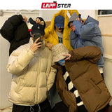 LAPPSTER Men Harajuku Colorful Bubble Coat Winter Jacket 2022 Mens Streetwear Hip Hop Parka Korean Black Clothes Puffer Jackets - Livefree