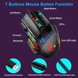Ergonomic Wired Gaming Mouse LED 5500 DPI USB Computer Mouse Gamer RGB Mice X7 Silent Mause With Backlight Cable For PC Laptop - Livefree