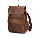 Genuine leather cow skin men large backpack outdoor travel backpack high quality - Livefree
