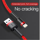 Baseus USB Cable for iPhone14 13 12 11 Pro Max Xs X 8 Plus Cable 2.4A Fast Charging Cable for iPhone Charger Cable USB Data Line - Livefree