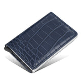 New Men women smart wallet Credit Bank card holder fashion purse Aluminum alloy Business Casual Mini wallet Brand PU Purse - Livefree