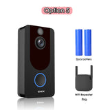 EKEN V7 HD 1080P Smart WiFi Video Doorbell Camera Visual Intercom Night vision IP Door Bell Wireless Security Camera - Livefree