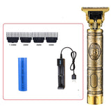 Hair Clipper Electric Clippers New Electric Men's Retro T9 Style Buddha Head Carving Oil Head Scissors - Livefree