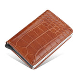 New Men women smart wallet Credit Bank card holder fashion purse Aluminum alloy Business Casual Mini wallet Brand PU Purse - Livefree