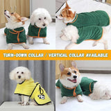 Pet Drying Coat Absorbent Bathrobe Towel Large Medium Small Dog Cat Super Fast Drying Moisture Bath Bags Robe Soft Adjustable - Livefree