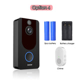 EKEN V7 HD 1080P Smart WiFi Video Doorbell Camera Visual Intercom Night vision IP Door Bell Wireless Security Camera - Livefree