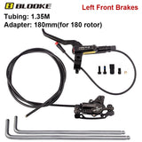 BLOOKE Electric Scooter Hydraulic Disc Brake Left/Right Set 140mm 160mm 180mm Power-Off E-bike Brakes with Rotor for Kugoo - Livefree