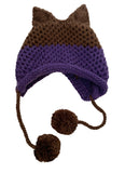 BomHCS Cute Fox Ears Beanie Winter Warm 100% Handmade Knit Hat - Livefree