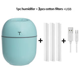 200ML Mini Ultrasonic Air Humidifier Romantic Light USB Essential Oil Diffuser Car Purifier Aroma Anion Mist Maker With LED Lamp - Livefree