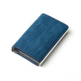 Customized Wallet 2022 Credit Card Holder Men Wallet RFID Aluminium Box Bank Card Holder Vintage Leather Wallet with Money Clips - Livefree