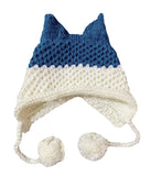 BomHCS Cute Fox Ears Beanie Winter Warm 100% Handmade Knit Hat - Livefree