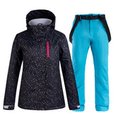 Winter Women Ski Suit Thermal Ski Jacket Pants Set Windproof Waterproof Snowboarding Jacket Female Skiing Suits Snow Coat - Livefree