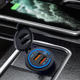 Cigarette Lighter Socket Car USB 12V-24V Cigarette Powerful Lighters QC3.0 Fast Charging Phone Ipad Charge Electronics Accessory - Livefree