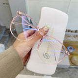 Transparent Computer Glasses Frame Women Men Anti Blue Light Round Eyewear Blocking Glasses Optical Spectacle Eyeglass - Livefree