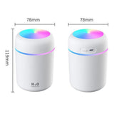 Portable 300ml Electric Air Humidifier Aroma Oil Diffuser USB Cool Mist Sprayer with Colorful Night Light for Home Car - Livefree