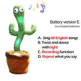 Lovely Talking Toy Dancing Cactus Doll Speak Talk Sound Record Repeat Toy Kawaii Cactus Toys Children Kids Education Toy Gift - Livefree