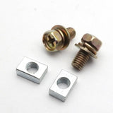 2 Set Universal Motorcycle Scooter ATV Dirt Bike Battery Terminal Nut and Bolt Screws M5x10mm M6x12mm 4Ah 5Ah 6AH 7Ah