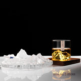 Japan 3D Mountain Whiskey Glass Glacier Old Fashioned Whisky Rock Glasses Whiskey-glass Wooden Gift Box Vodka Cup Wine Tumbler - Livefree