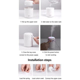 Portable 300ml Electric Air Humidifier Aroma Oil Diffuser USB Cool Mist Sprayer with Colorful Night Light for Home Car - Livefree