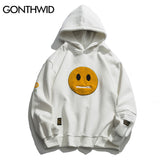 GONTHWID Zipper Pocket Smile Face Patchwork Fleece Hoodies Sweatshirts Streetwear Mens Hip Hop Casual Pullover Hooded Male Tops - Livefree