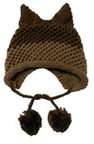 BomHCS Cute Fox Ears Beanie Winter Warm 100% Handmade Knit Hat - Livefree