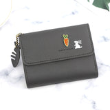 cute wallet coin purse for girls lady's card bag wallet multifunctional rabbit and carrot coin purse - Livefree