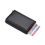 New Men women smart wallet Credit Bank card holder fashion purse Aluminum alloy Business Casual Mini wallet Brand PU Purse - Livefree