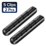 QOOVI Cable Organizer Management Wire Holder Flexible USB Cable Winder Tidy Silicone Clips For Mouse Keyboard Earphone Protector - Livefree