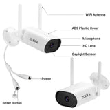 Zoohi Wireless Mini NVR 3MP Wifi Camera Set Surveillance Video System Sound Record Home Outdoor Security Camera System
