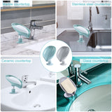 2PCS Suction Cup Soap dish For bathroom Shower Portable Leaf Soap Holder Plastic Sponge Tray For Kitchen Bathroom accessories - Livefree