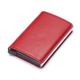 Customized Wallet 2022 Credit Card Holder Men Wallet RFID Aluminium Box Bank Card Holder Vintage Leather Wallet with Money Clips - Livefree