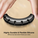 QOOVI Cable Organizer Management Wire Holder Flexible USB Cable Winder Tidy Silicone Clips For Mouse Keyboard Earphone Protector - Livefree