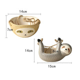 Creative Ceramic Hanging Flower Plant Pots Scindapsus Chlorophytum Hanging Flower Basket Cartoons Animal Vase Garden Decoration - Livefree