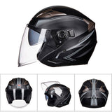 Motorcycle Helmet Double Lens Moto Helmet Open Face Scooter Racing Helmet Casco Moto Capacete Casque Scooter Motorbike Helmet - Livefree