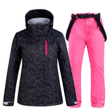 Winter Women Ski Suit Thermal Ski Jacket Pants Set Windproof Waterproof Snowboarding Jacket Female Skiing Suits Snow Coat - Livefree
