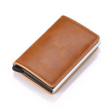 Customized Wallet 2022 Credit Card Holder Men Wallet RFID Aluminium Box Bank Card Holder Vintage Leather Wallet with Money Clips - Livefree